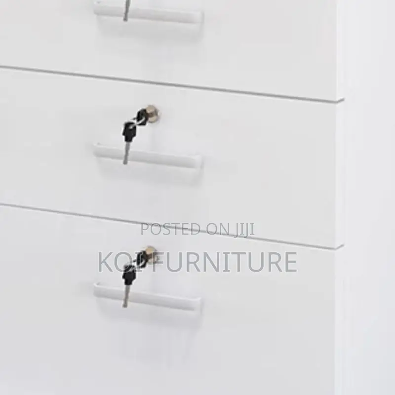 Office Cabinet; Office Cabinet With Locking Drawers and Rolling Base