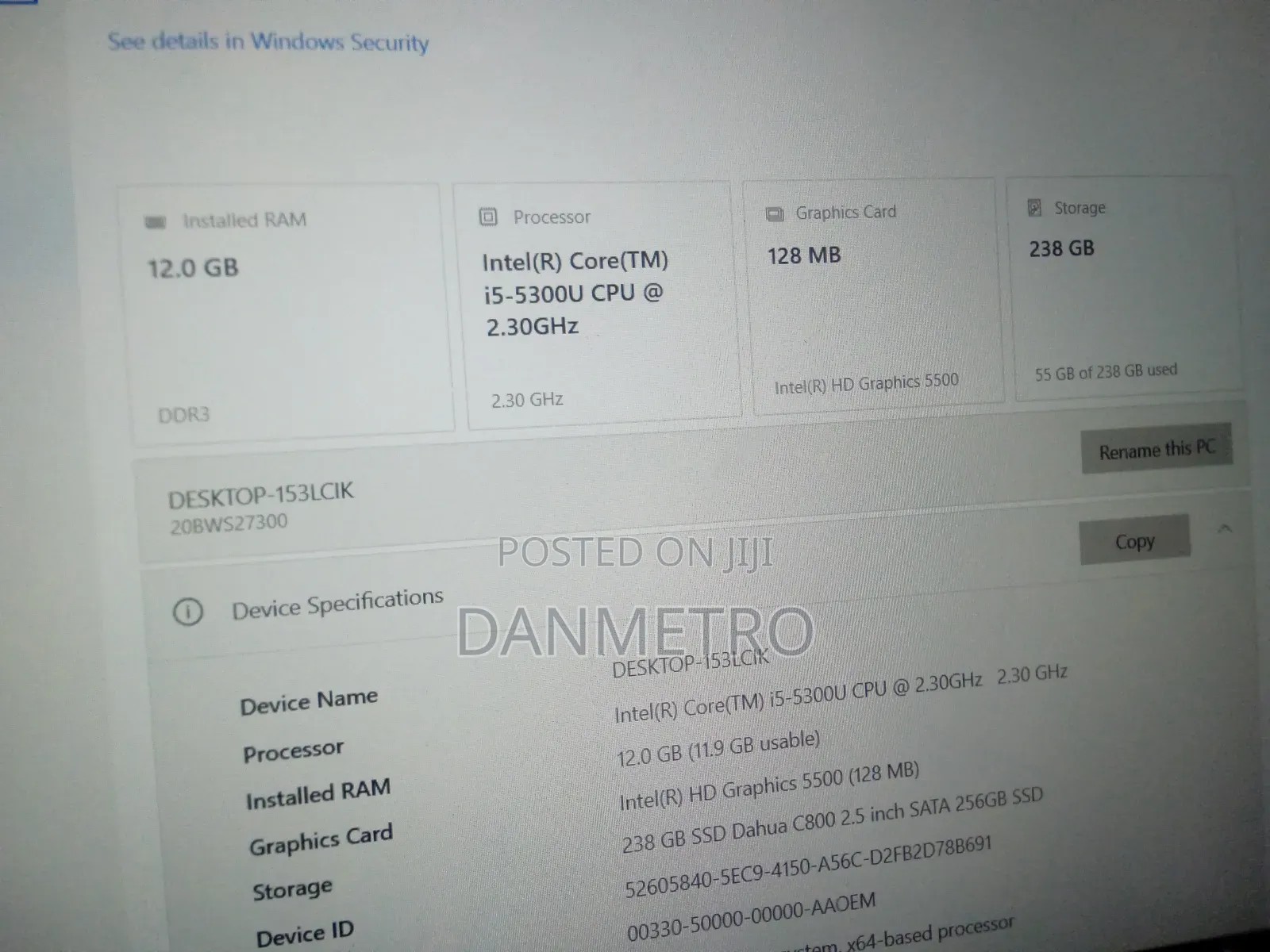 Laptop Lenovo ThinkPad T450 12GB Intel Core i5 SSD 256GB