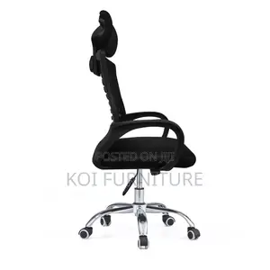 Office Chair; Adjustable Fabric Headrest Mesh Office Chair