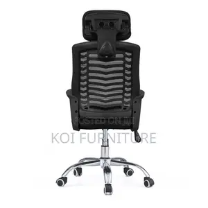 Office Chair; Adjustable Fabric Headrest Mesh Office Chair