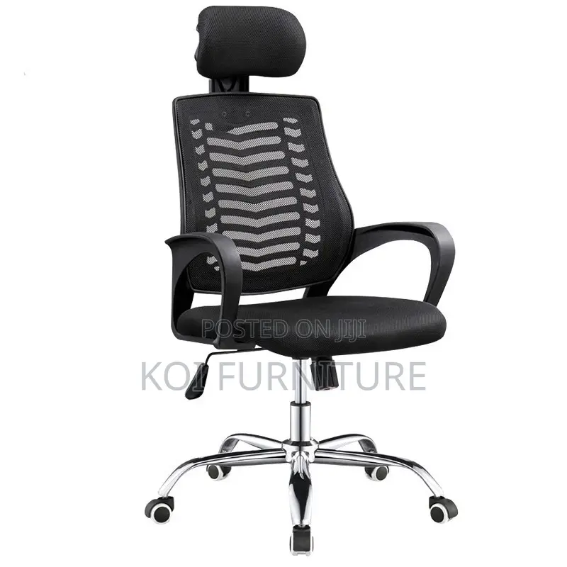 Office Chair; Adjustable Fabric Headrest Mesh Office Chair