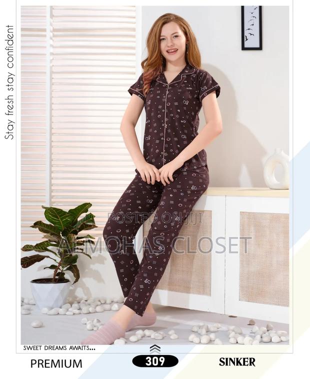Women’S Open Front Cotton Pyjama Set –Comfortable Loungewear - thumbnail 8