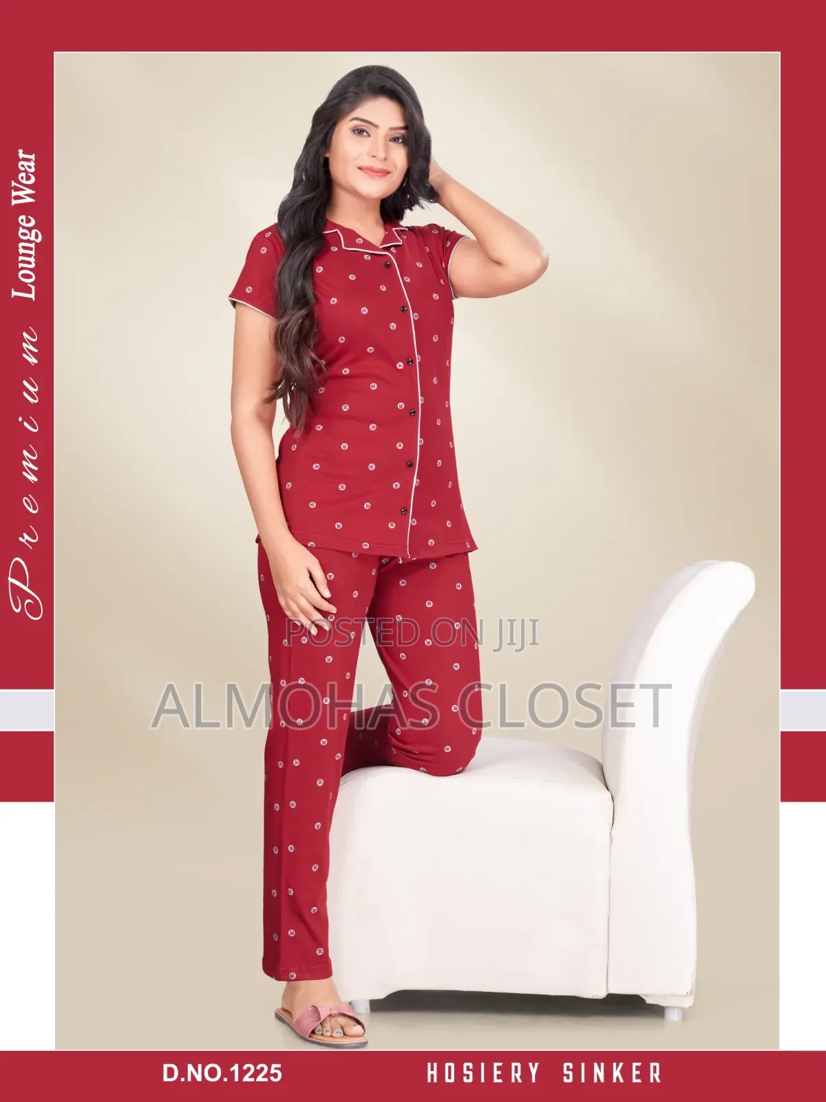 Women’S Open Front Cotton Pyjama Set –Comfortable Loungewear