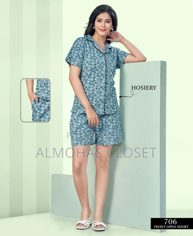 Women’S Open Front Cotton Pyjama Set –Comfortable Loungewear - thumbnail 12