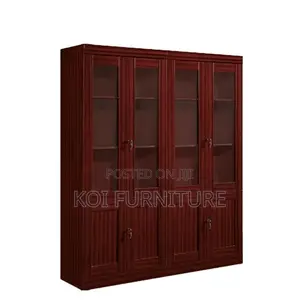 Office Cabinet; 8 Doors Red Brown Executive Office Cabinet