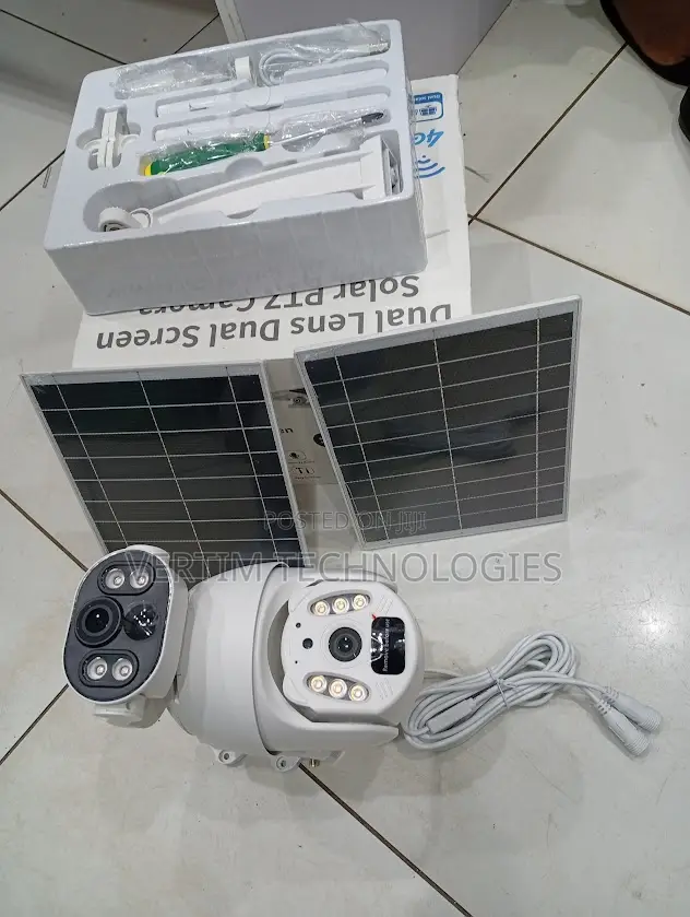 Ubox 6mp Dual Lens 4g Solar PTZ Camera Dual Panel