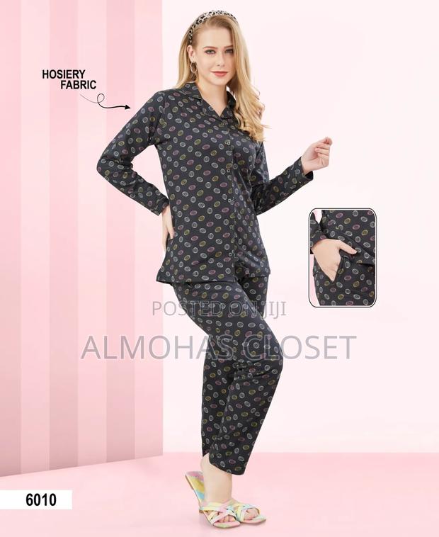 Women’S Long Sleeve Open Front Cotton Pyjama Set – Warm Soft Nightwear