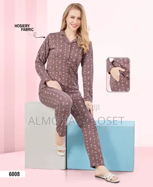 Women’S Long Sleeve Open Front Cotton Pyjama Set – Warm Soft Nightwear