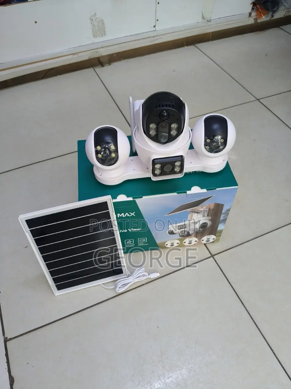 V380 Pro 4 Lens 4g Simcard Solar Powered Ptz Camera 8mp