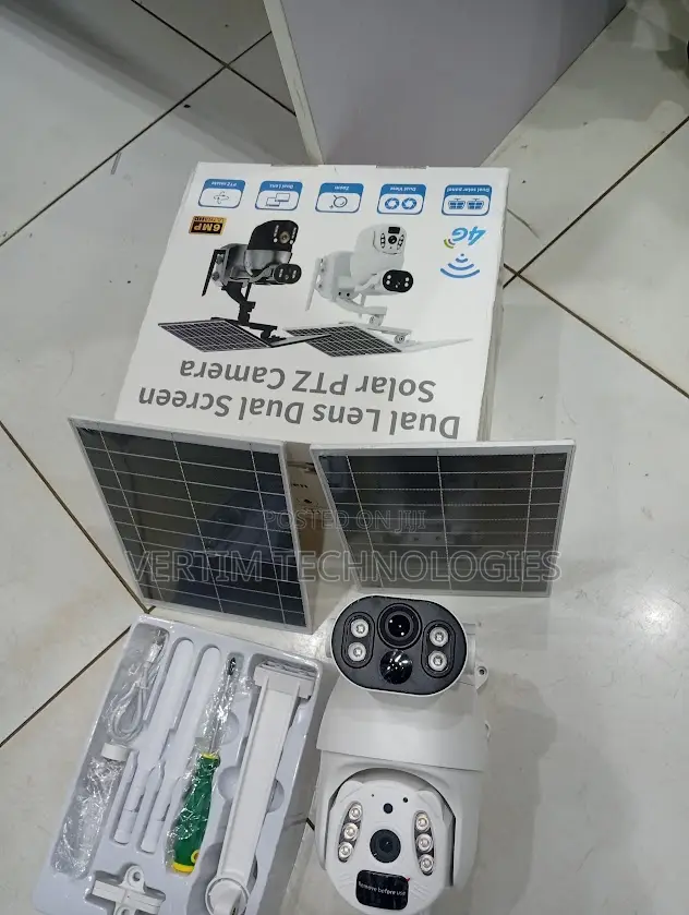 Ubox 6mp 4g Solar PTZ Camera With Simcard Support