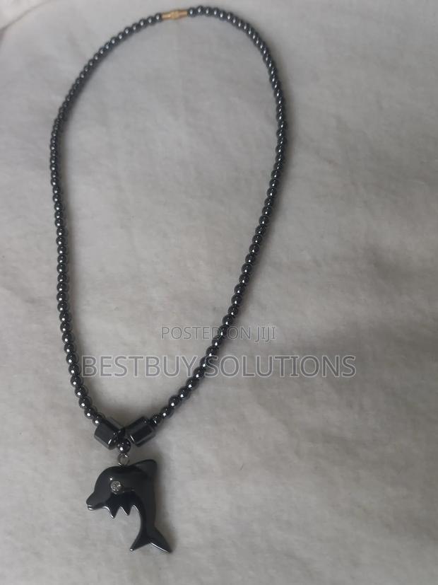 Hematite Dolphin Necklace - main view