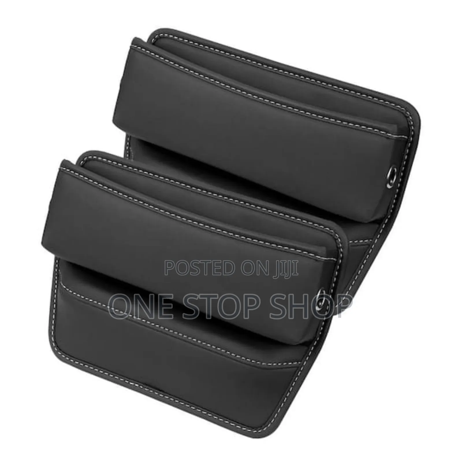 2pcs Black Front Seats Gap Filler Storage Bag for Phone,Keys, Cards