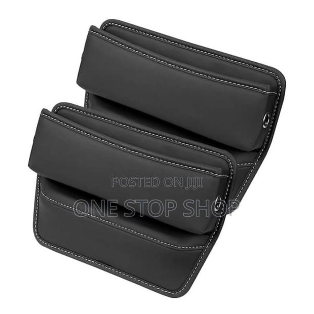 2pcs Black Front Seats Gap Filler Storage Bag for Phone,Keys, Cards