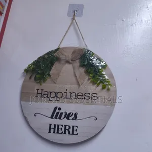 Wooden Wall Hanging and Door Wreath