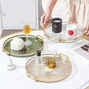 Acrylic Modern Gold Handle Trays