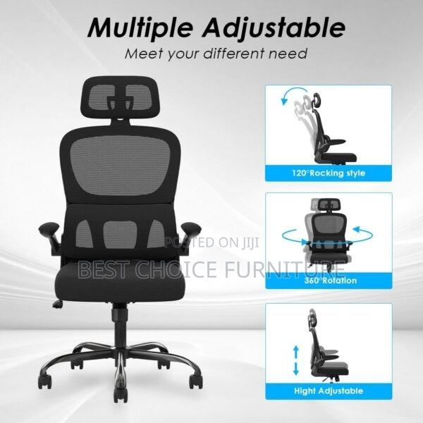 Office Chair; Orthopedic Adjustable Swivel Office Chair - thumbnail 5