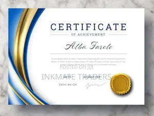Certificate Printing Services Available