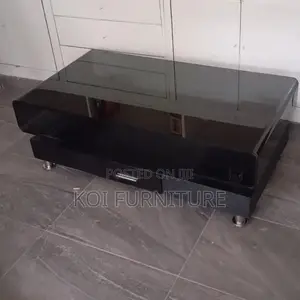 Coffee Table; Rectangular Coffee Table With Glass Top