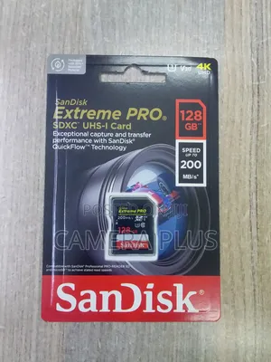 Sandisk Camera Memory Card 128gb Extreme Pro 200mbps