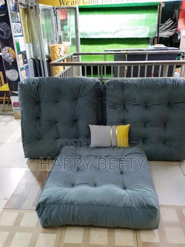 Gray Puffy Floor Cushions