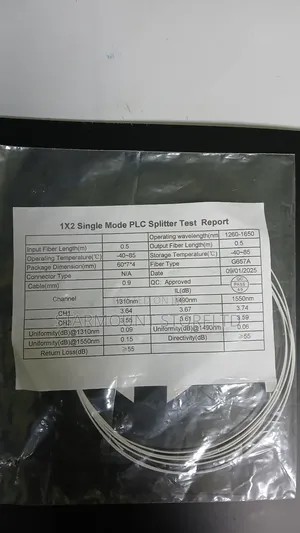 1×2 Single Mode PLC Splitter