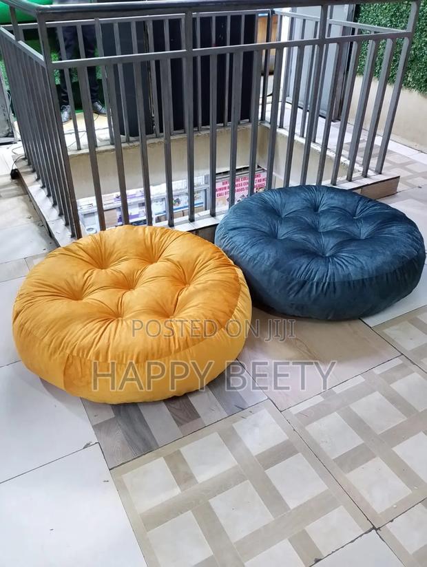 Round Puffy Floor Cushions - thumbnail 3