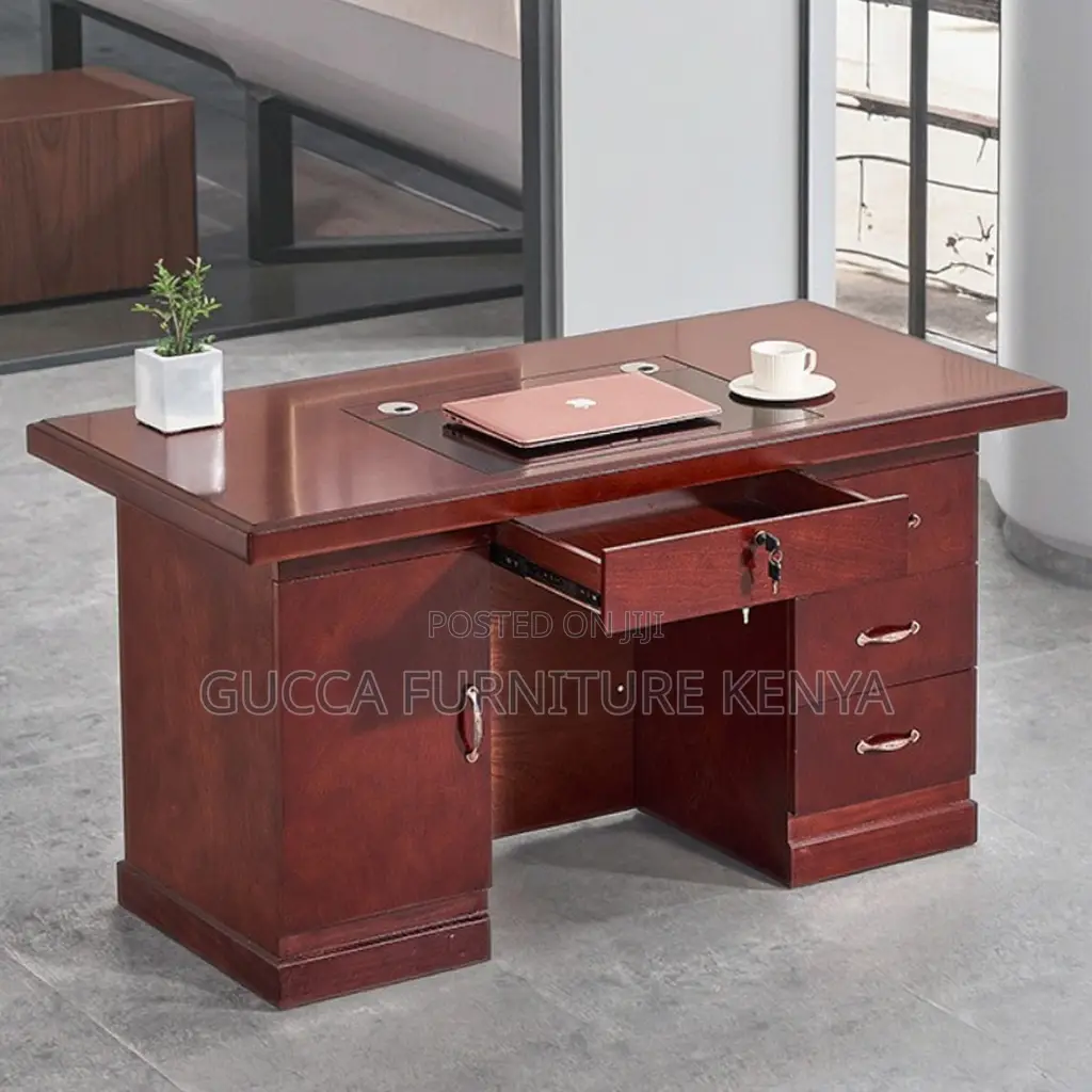 1.2 Meters Executive Mahogany Office Desk