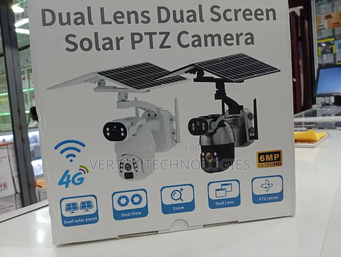 Ubox 6mp Outdoor Dual Panel Solar 4g PTZ Camera