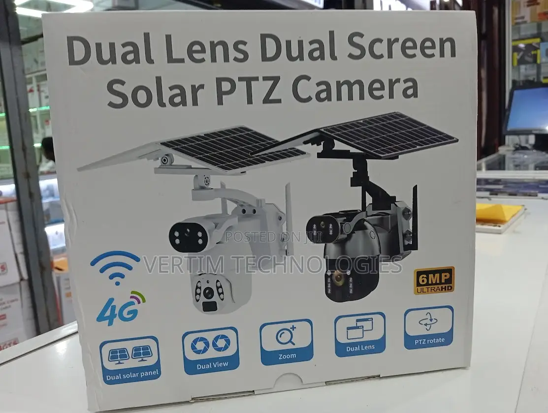 Ubox 6mp 4g Dual Panel PTZ Camera With Sim Slot