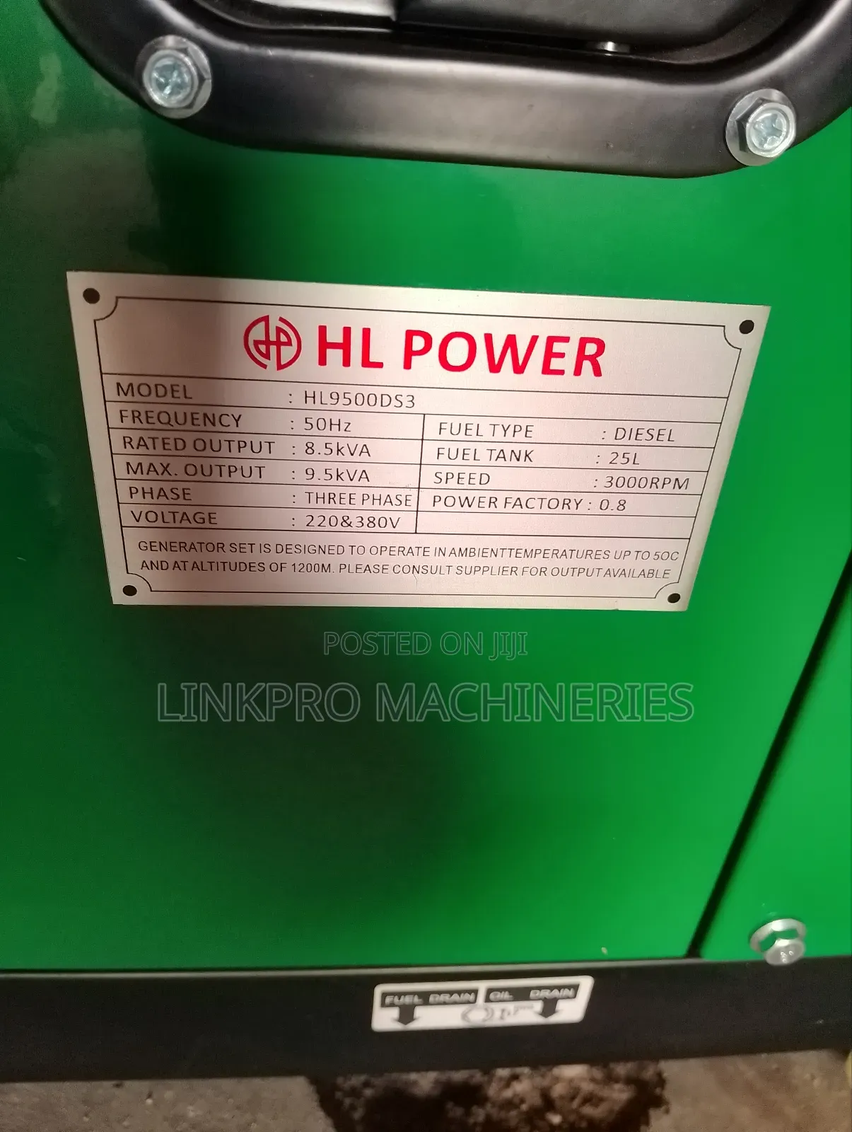 Hl Power 9.5kva Diesel Generator With Ats
