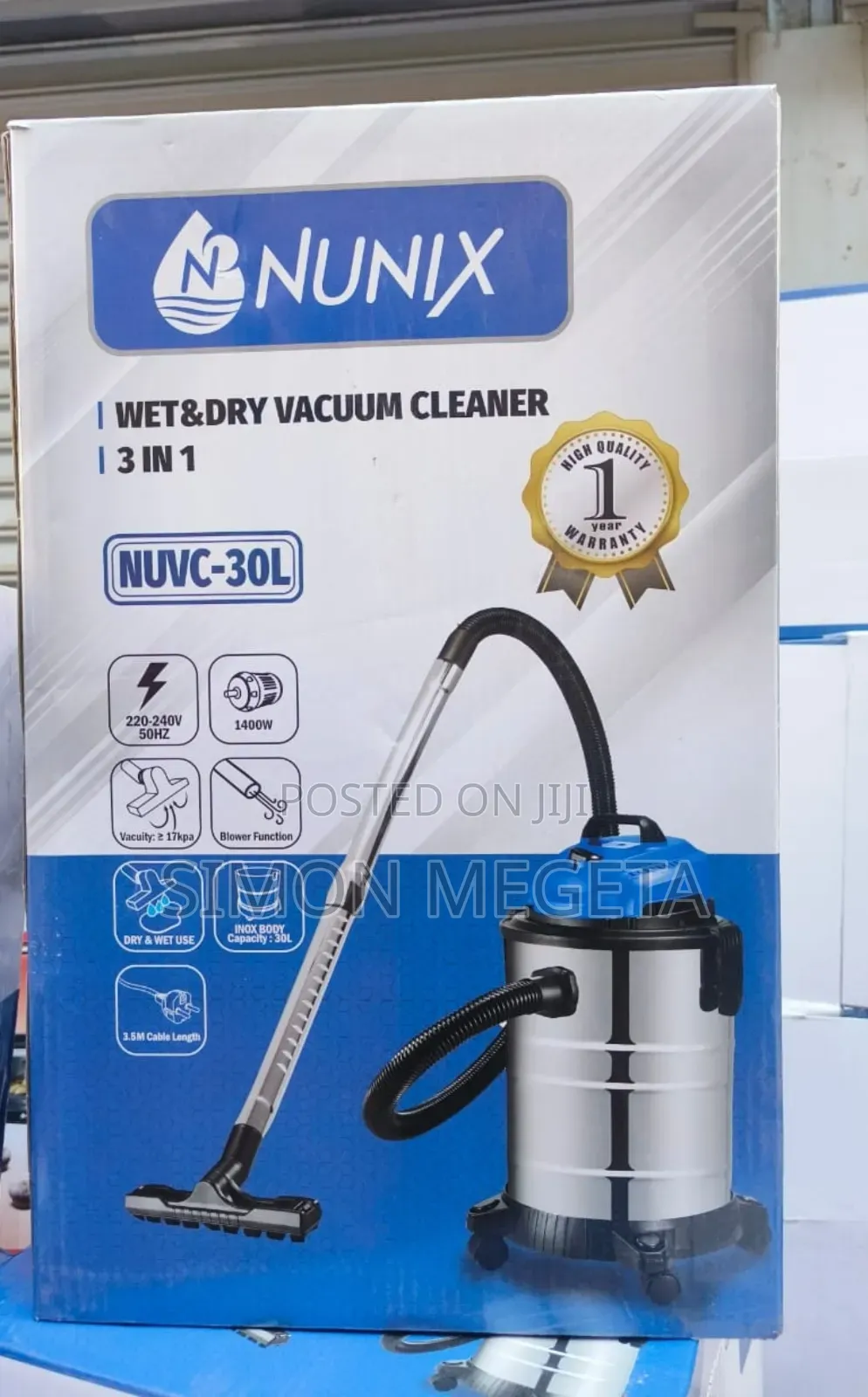 30 Litres Nunix Wet and Dry Vacuum Cleaner