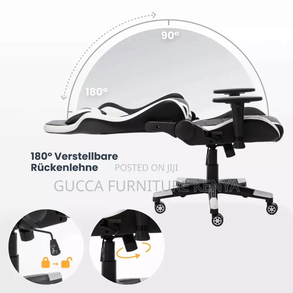 Adjustable Reclining Leather Gaming Chair