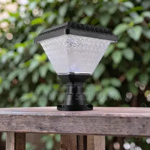 Solar Led Garden Post Lamp With Diamond Crystal Design