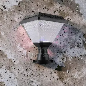 Solar Powered Garden Post Light With Crystal Effect