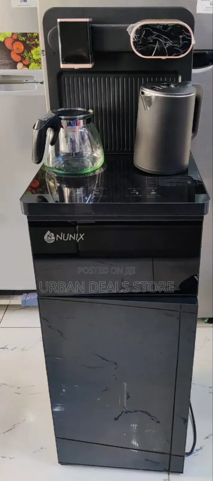 Black and Silver Nunix A1c Bottom Load Hot Cold Water Dispenser