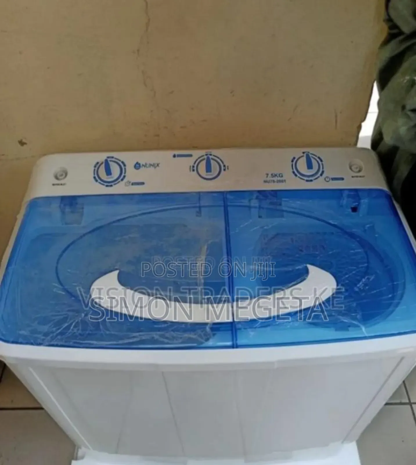 Semi Automatic. New Nunix 7.5kgs Washing Machine