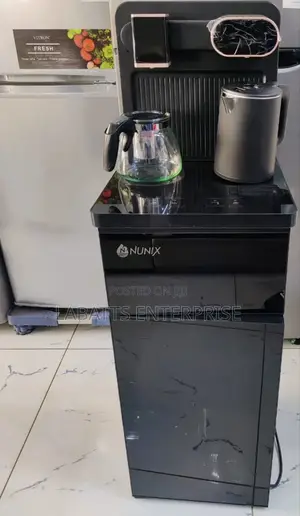 Black and Silver Nunix A1c Bottom Load Hot and Cold Dispenser