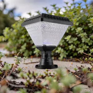 Solar Powered Pathway Post Lamp With Bright White Led