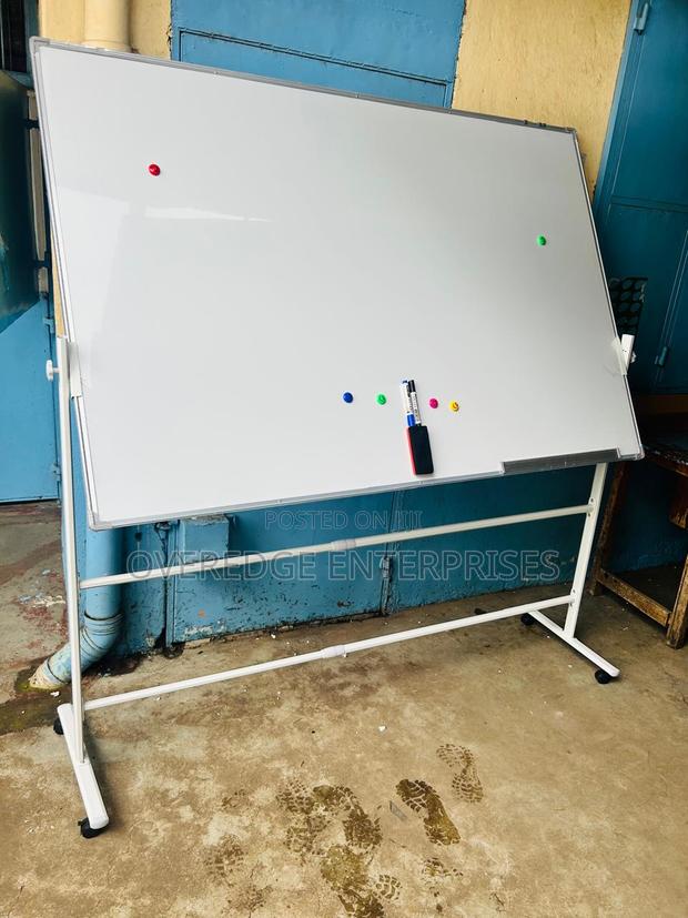 Whiteboard With Pens, Duster, Stand, and Smiley Faces