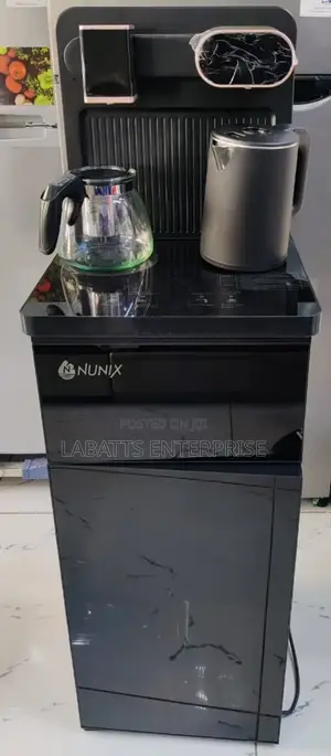 Black and Silver Nunix Bottom Load Hot and Cold Water Dispenser