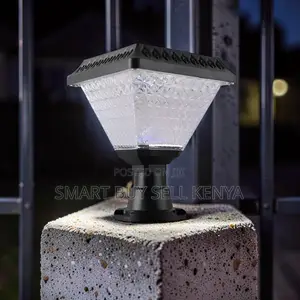 Solar Led Fence Post Lamp With Elegant Crystal Style