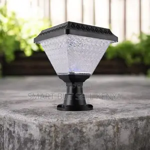 Solar Powered Outdoor Garden Pillar Light With Led