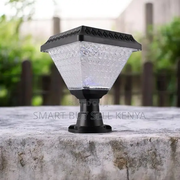 Decorative Solar Led Fence Post Light With Crystal