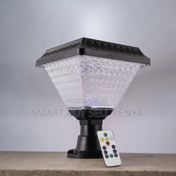 Solar Powered Modern Fence Post Light With Led