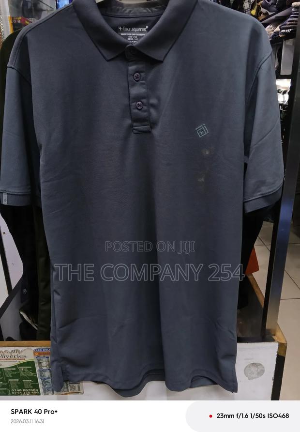 Quality Casual Cotton Collar Short Sleeved Polo T-Shirt Available - thumbnail 5
