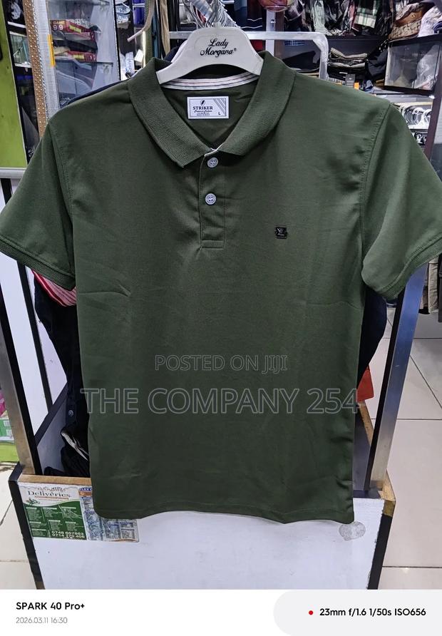 Quality Casual Cotton Collar Short Sleeved Polo T-Shirt Available - thumbnail 6