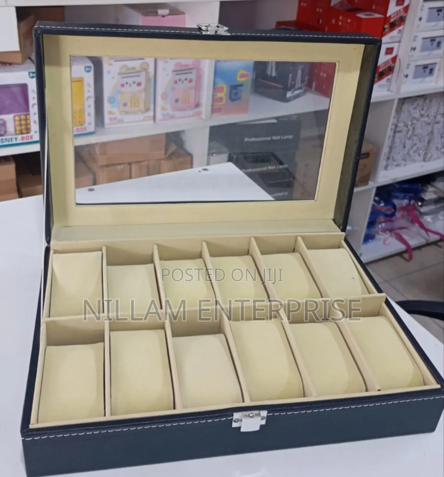 12 Slots Leather Watch Organizer
