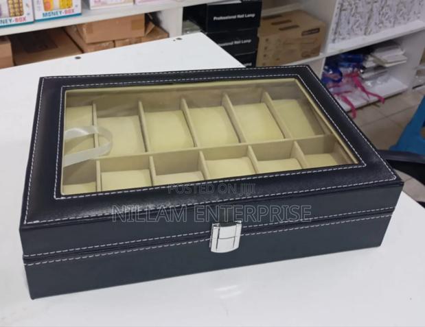 12 Slots Leather Watch Organizer - thumbnail 3