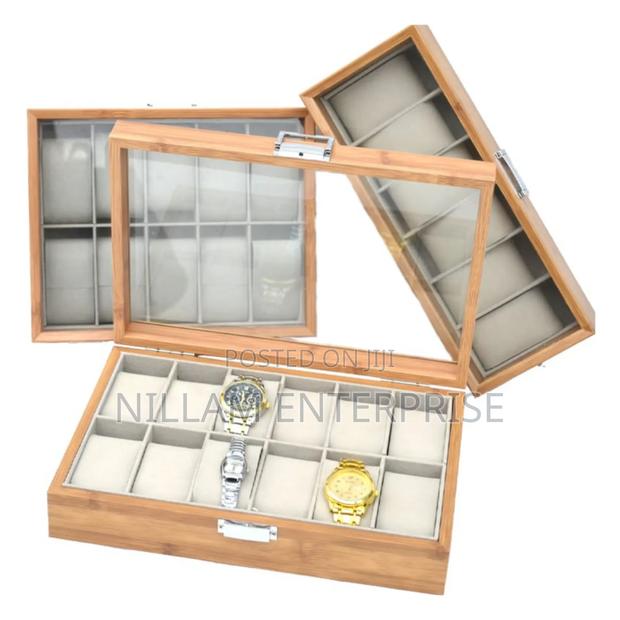 12 Slots Wooden Watch Organizer - thumbnail 3