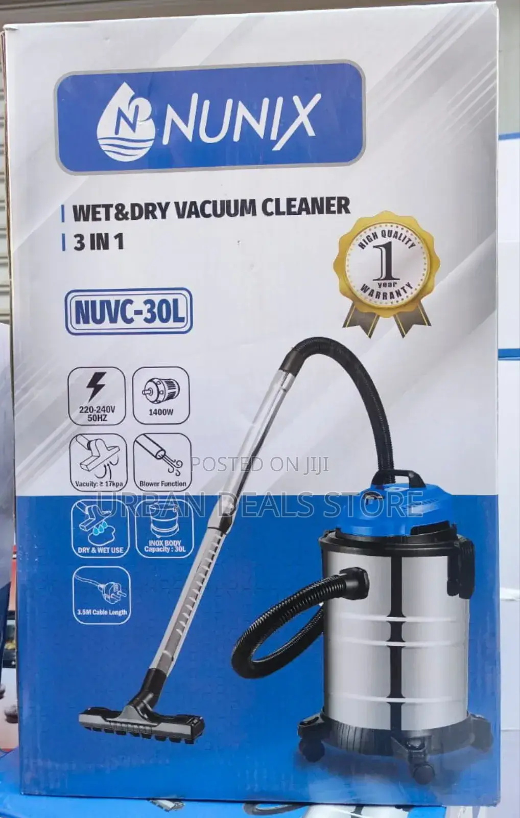30 LTRS Nunix Wet and Dry Vacuum Cleaner
